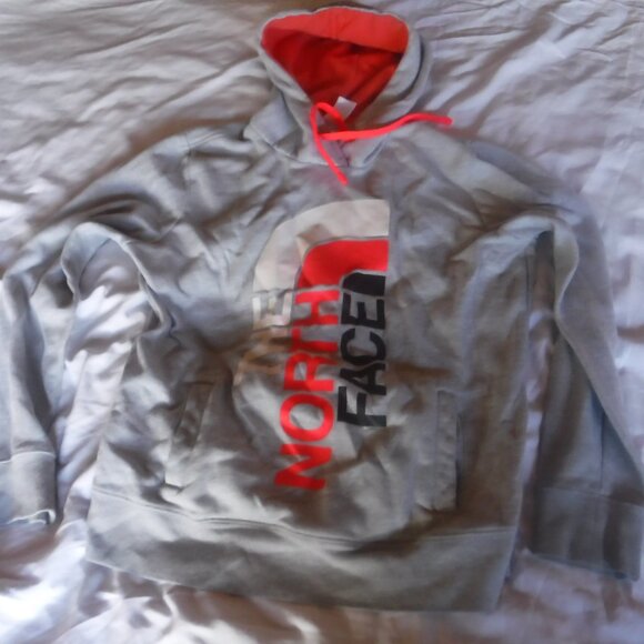 The North Face Womens Large Gray Sweat Shirt Hoodie Womens Size Large Pre Owned - Picture 1 of 4